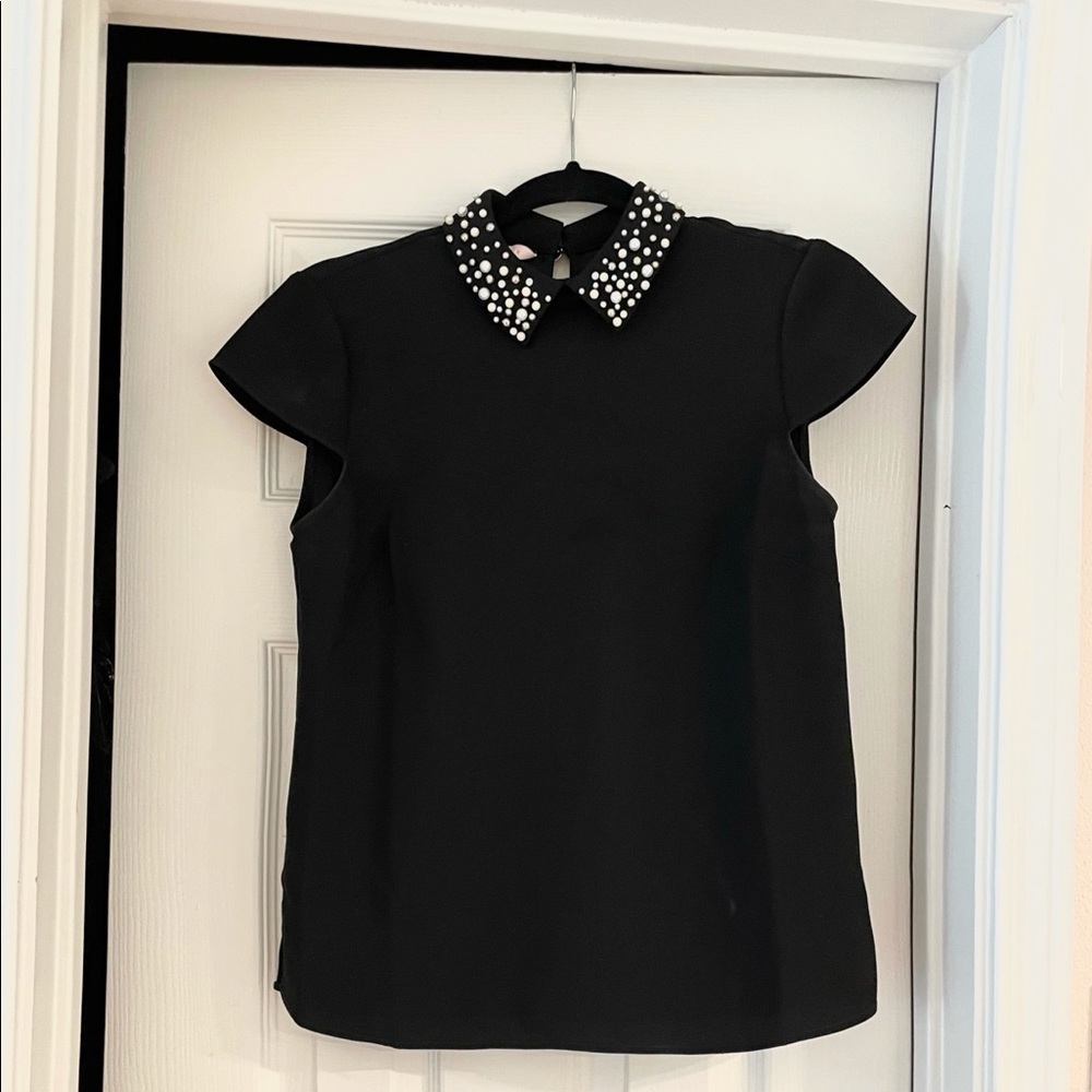 Ted Baker embellished collar shirt, size 0